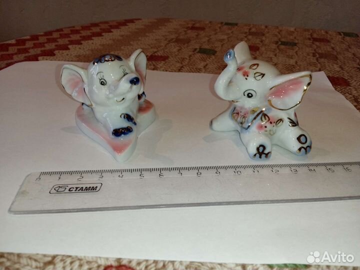 Статуэтки из фарфора китайский дракон,слоники