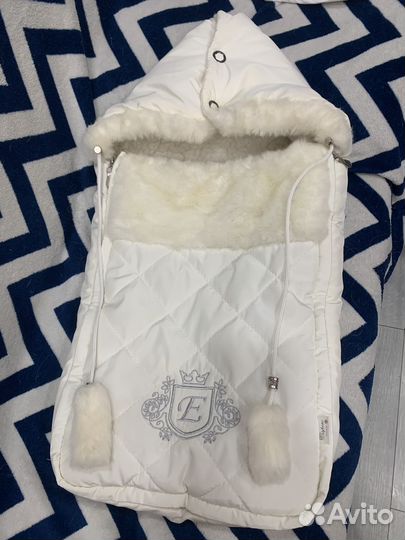 Зимний конверт в коляску на выписку