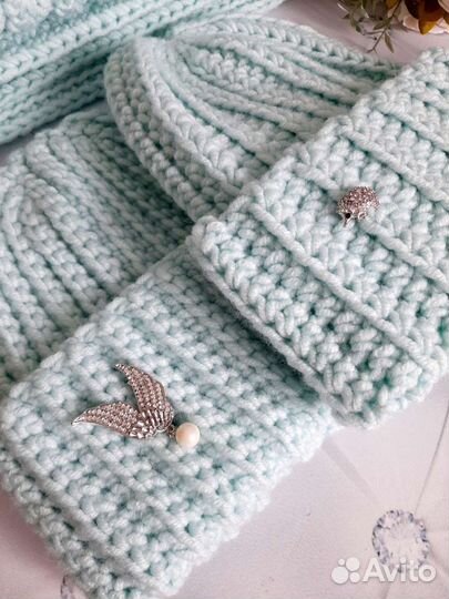 Комплект шапка и снуд