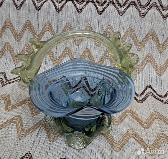 Вазы из цветного стекла СССР