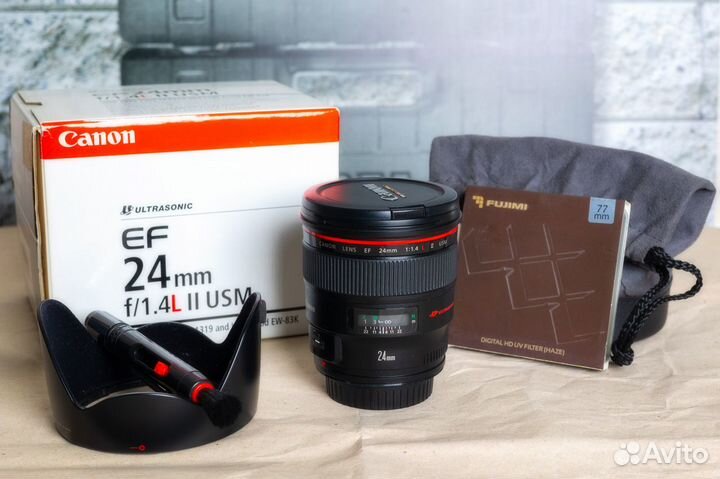Объектив Canon EF 24mm f/1.4L II USM+