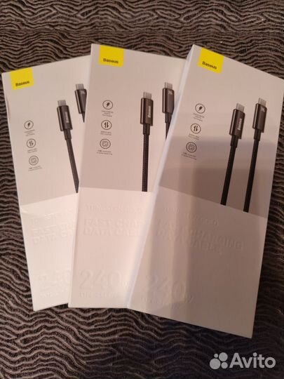 Кабель зарядный Baseus,USB Type -C,240 Вт,PD-3.1