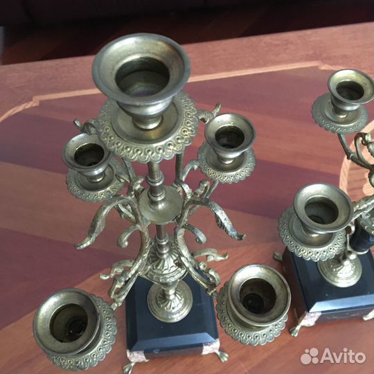 Канделябр пара на пять свечей старинные