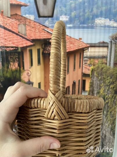 Корзина из бумажной лозы