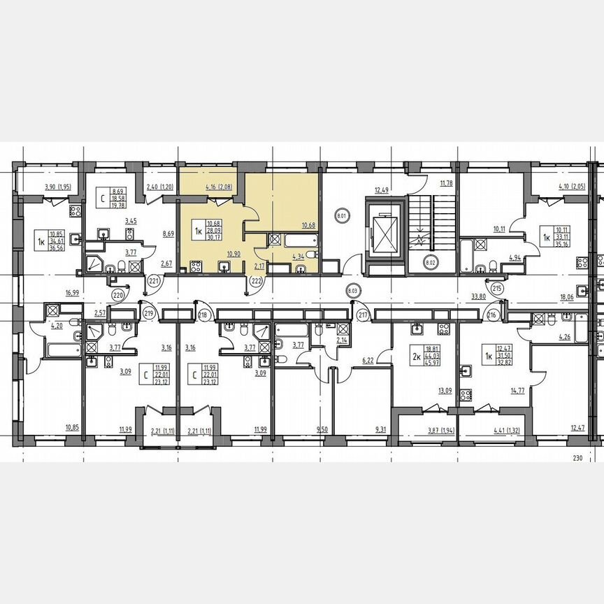 1-к. квартира, 30,2 м², 8/12 эт.