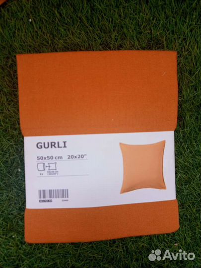 Чехол для подушки икеа гурли, 50 x 50 см, оранж