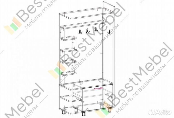 Тумба с вешалкой Феерия BMS
