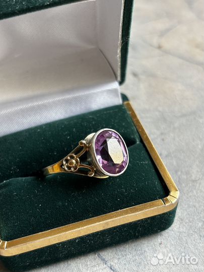 Серебряное кольцо 875 александрит