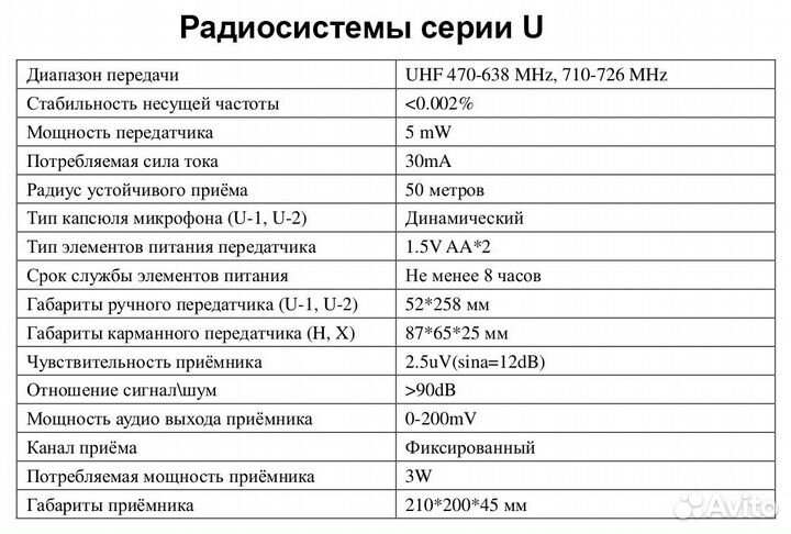 Радиосистема ECO by volta U-2 (614.15/710.20)