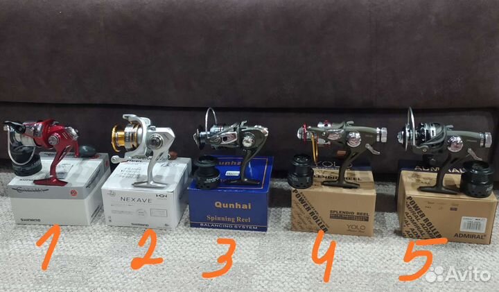 Катушка рыболовная с байтраном и без