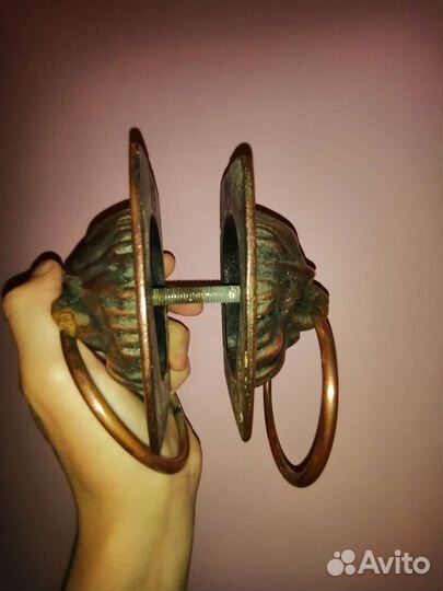 Ручка дверная чугун СССР лев