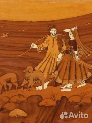 Картина панно из дерева