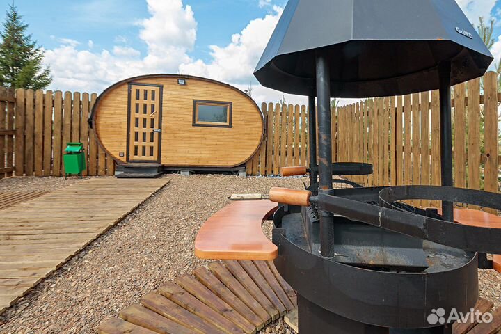 Баня на дровах с санузлом и комнатой отдыха