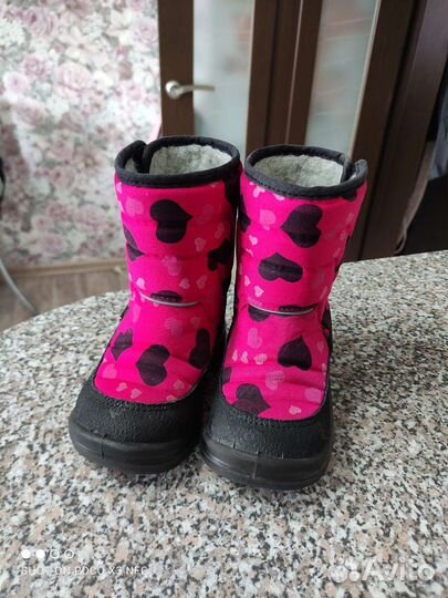 Сапоги зимние на девочку 23 размер бу