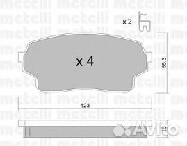 Комплект тормозных колодок дисковых metelli 22-076
