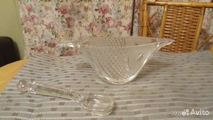 Вазочка/икорница хрустальная