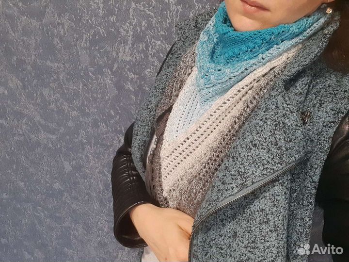 Бактус, минишаль, шейный платок ручной работы