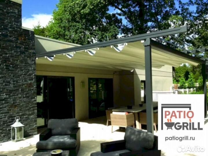 Тентовая пергола навес беседка