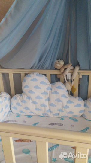 Бортики в кроватку «Облака»