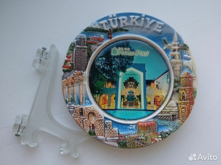 Декоративная тарелка сувенирная с подставкой 10-15