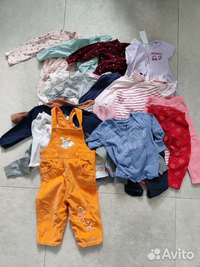 Большой пакет одежды на девочку 80-86