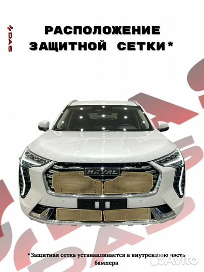 Защитная сетка под решетку радиатора Haval Jolion / Хавал Джолион 2021-2023г.в