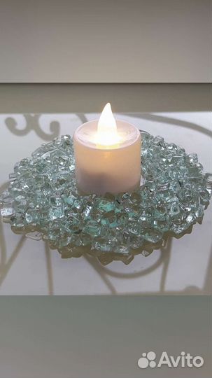 Подсвечник из стекла