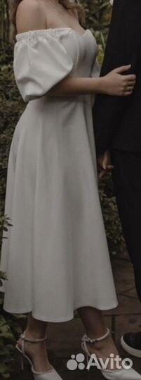 Платье миди на регистрацию, свадебное