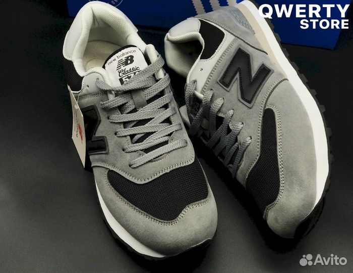 New Balance: серые кроссовки, мужские, 41-46