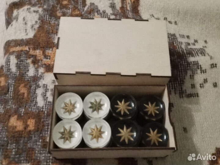 Фишки для нард. Зона.подарочная коробочка