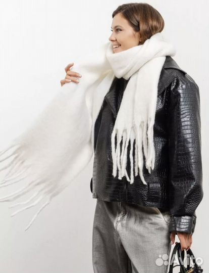 Шарф зимний теплый палантин