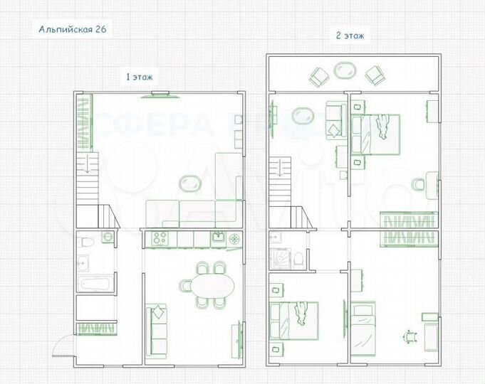 Коттедж 130 м² на участке 4 сот.