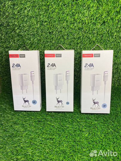 Кабель для зарядки Micro \ Type-C \ iPhone 2.4A