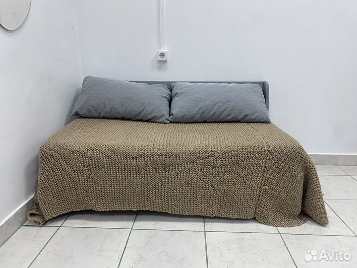 Прямой диван кровать крафт беспражинный раскладной