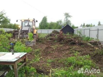 Чистка участка спил деревьев