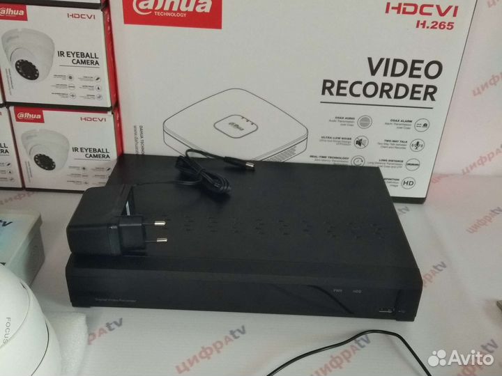 Комплект Видеонаблюдения 11 камер 4/1 Мп Dahua