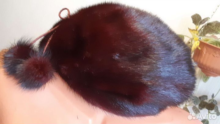 Шапка-берет норковая женская