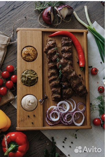 Сервировочная доска для мяса и шашлыка