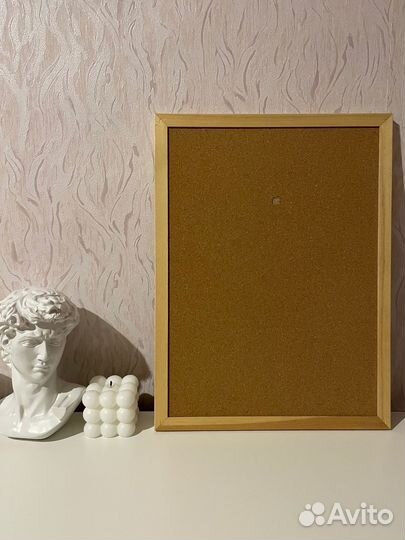 Пробковая доска мудборд для заметок 40х30