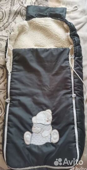 Зимний конверт в коляску на овчине