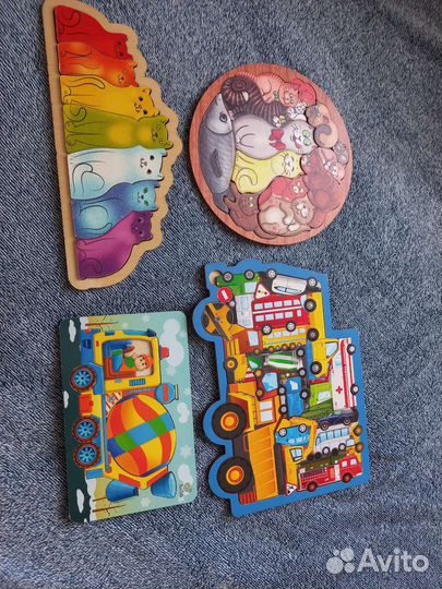 Развивающие деревянные пазлы