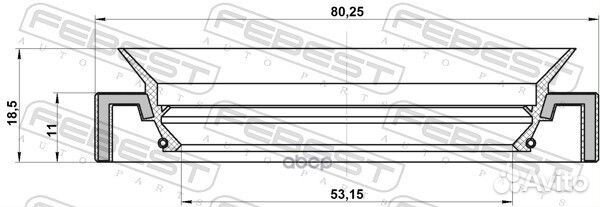 Сальник привода 95HAS-55801118C 95HAS55801118C