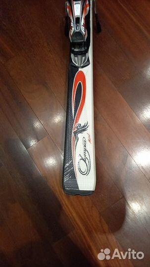 Горные лыжи с копелениями, ботинки, палки, чехлы