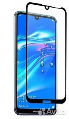 Защитное стекло Huawei Y7, Y7 Pro, Y7 Prime Черное