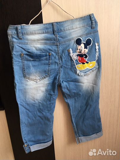 Бриджи джинсовые