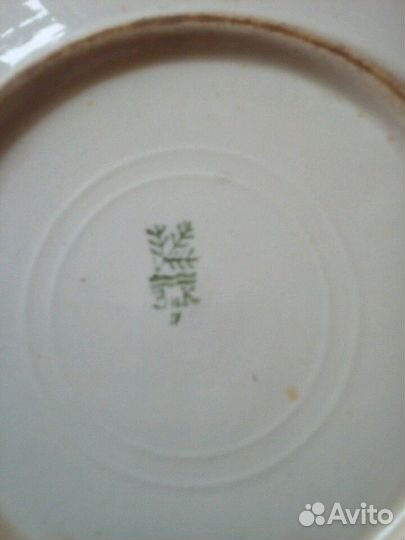 Овальная тарелка зик.Ручная роспись