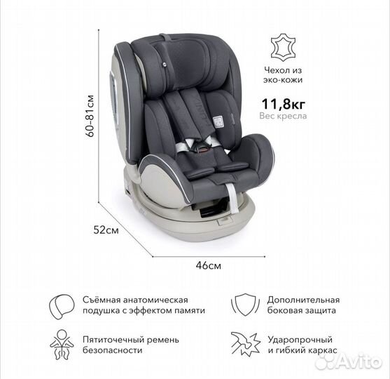 Автокресло детское I-Unix Happy Baby