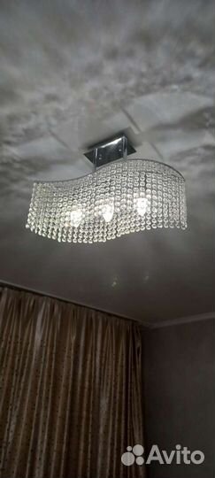 Люстра хрустальная, б/у, торг