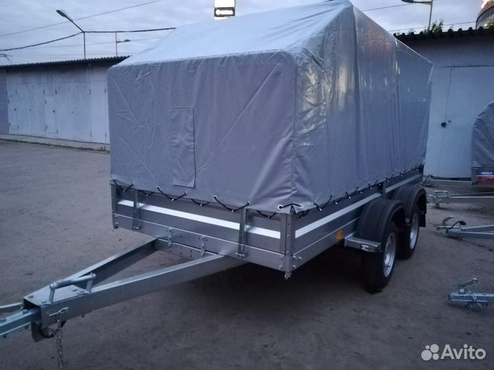 Прицеп легковой 2-х осный, 3,5х1,5 с тентом аэро