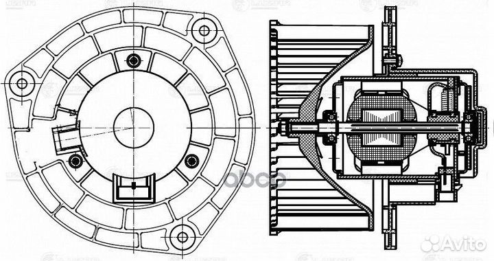 Э/вентилятор отоп. для а/м Лада 2111, 2123 (уни